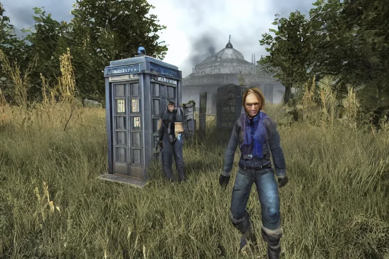 Image similar to tardis in half life alyx