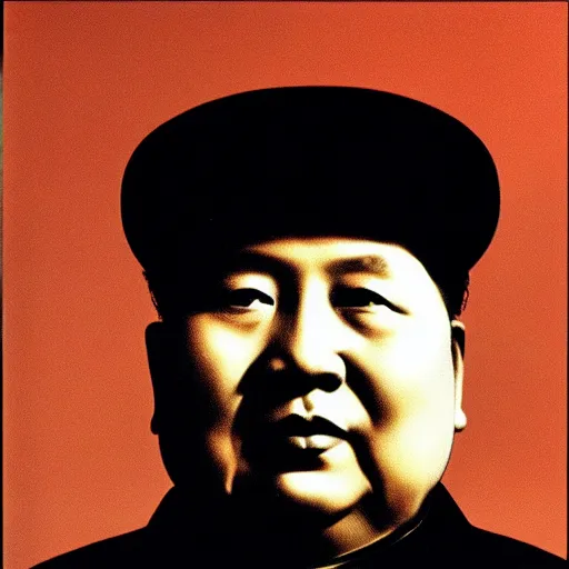 Image similar to mao zedong, portrait, 3 5 mm film, by nick knight