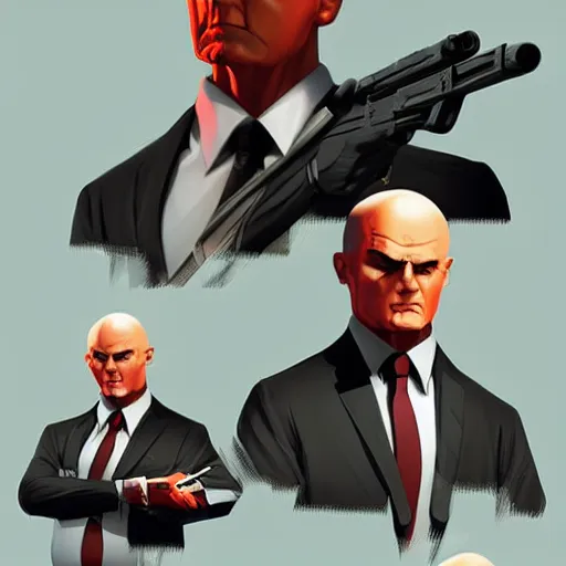 Prompt: concept art of agent 4 7, vector art, by cristiano siqueira, brush hard, highly detailed, artstation, high quality