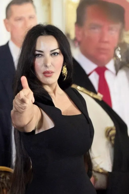 Image similar to Monica Bellucci as the President of the USA