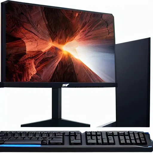 Prompt: Acer Nitro VG271USbmiipx 27 inch Quad HD Gaming Monitor (IPS Panel, FreeSync, 170Hz (OC), 1ms, HDR 400, DP, HDMI, Black/Blue)