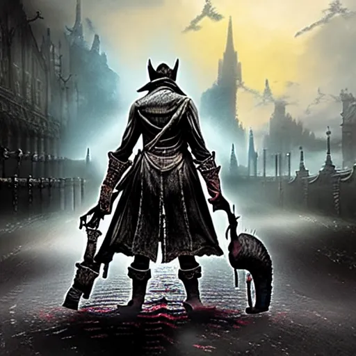 Prompt: bloodborne but with cats