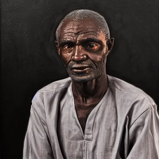 Prompt: portrait of a man by david uzochukwu