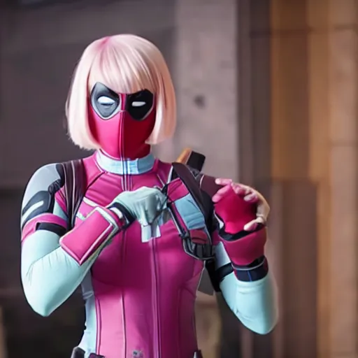 Image similar to Gwenpool as a real person, cameo in Deadpool 3 (2023)