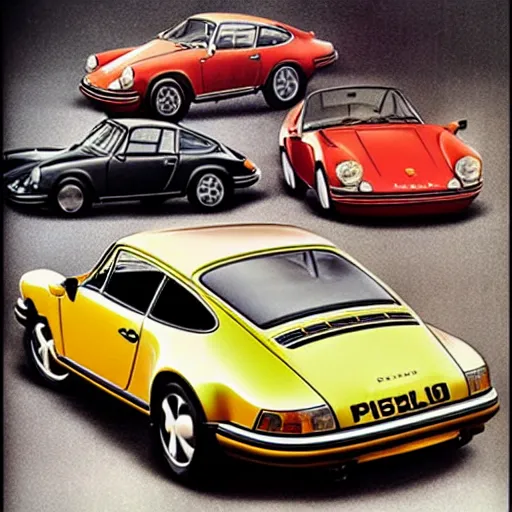 Image similar to vintage porsche 911 advertisement