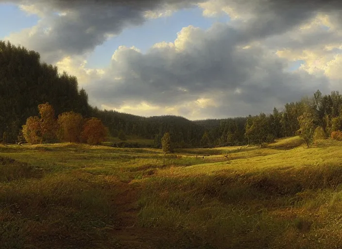 Prompt: a landscape by ivan fedorovich choultse