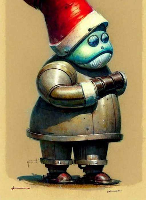 Image similar to ( ( ( ( ( 1 9 5 0 s robot knome very fat. muted colors. ) ) ) ) ) by jean - baptiste monge!!!!!!!!!!!!!!!!!!!!!!!!!!!!!!