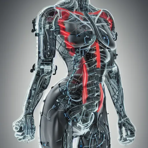 Prompt: michael black designed medical cyborg