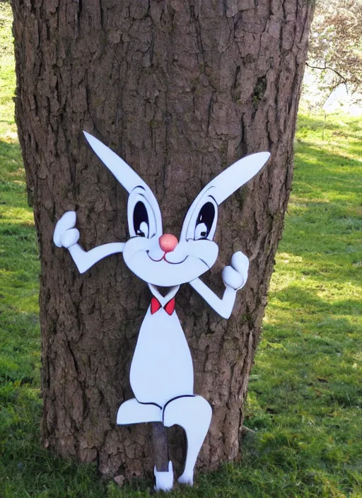 Image similar to bugs bunny as a tree