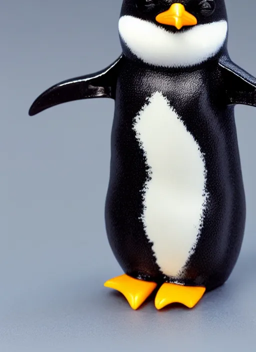 Image similar to 80mm resin detailed miniature of fluffy penguin, Product Introduction Photos, 4K, Full body, simple background