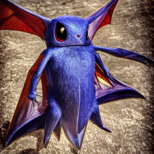 Image similar to national geographic photo of golbat, pokemon in the wild, intricate, portrait, 8 k highly professionally detailed, hdr, award winning