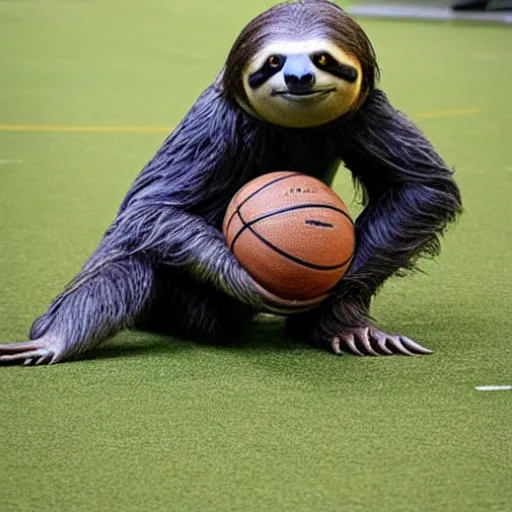 Image similar to sloth playing basketball