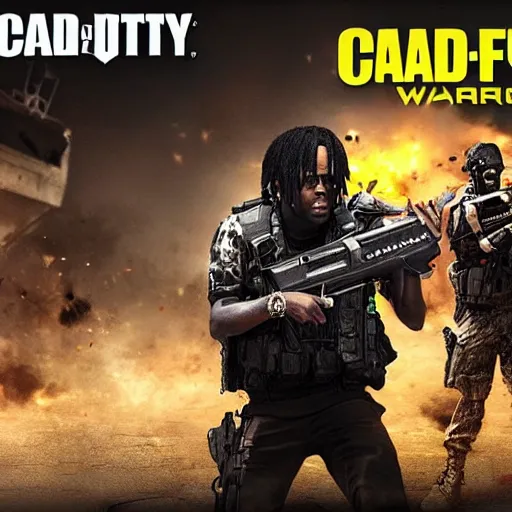 Image similar to chief keef and call of duty warzone 4 k the detailed super realistic