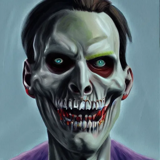 Image similar to haunting scary jerma 9 8 5, jerma super scary evil, highly detailed painting