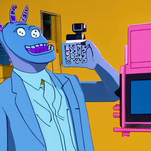 Prompt: a award winning closeup photo of a stopmotion animation filming set of bojack horseman