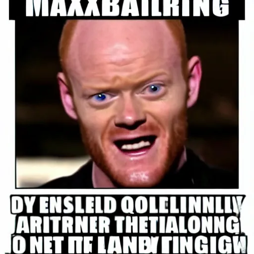 Prompt: max branning laughing uncontrollably, meme