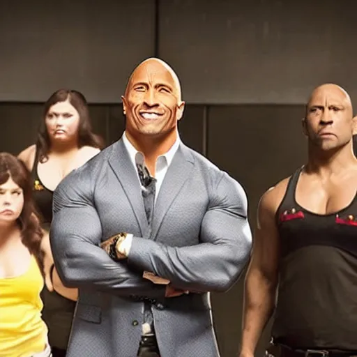 Image similar to dwayne johnson in the movie pitch perfect