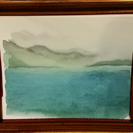 Image similar to watercolour painting of underwater landscape