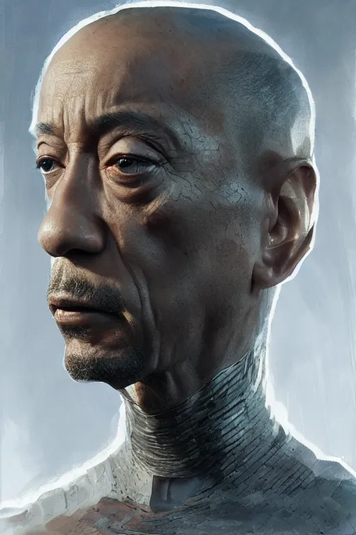 Image similar to Giancarlo Esposito as Charles Xavier, marvel comics, x-men, dark, intricate, highly detailed, smooth, artstation, digital illustration by Ruan Jia and Mandy Jurgens and Artgerm and Wayne Barlowe and Greg Rutkowski