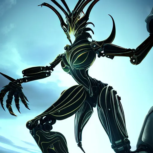 Prompt: highly detailed digital art, looking up at a 300 foot tall giant elegant beautiful saryn female warframe, as an anthropomorphic robot dragon, posing elegantly over your tiny form, detailed legs looming over you, giantess shot, camera close to the legs, upward shot, ground view shot, leg shot, front shot, epic cinematic shot, high quality warframe fanart, captura, realistic, professional digital art, high end digital art, furry art, giantess art, anthro art, DeviantArt, artstation, Furaffinity, 8k HD render, epic lighting