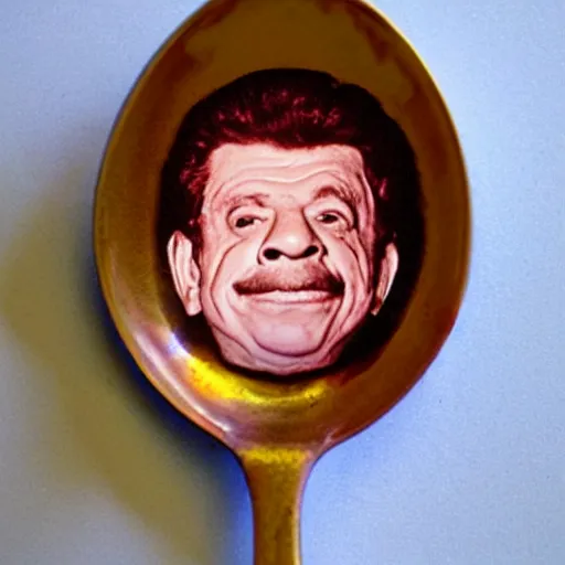 Prompt: jerry stiller face on a spoon