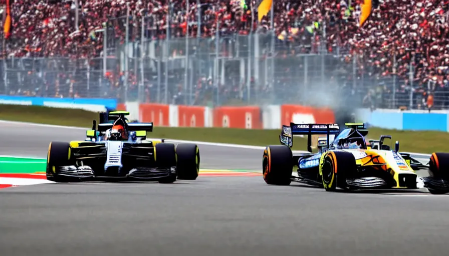 Prompt: Lando Norris winning the Formula 1 Drivers World Championship, Sport Photograph, Action Photography