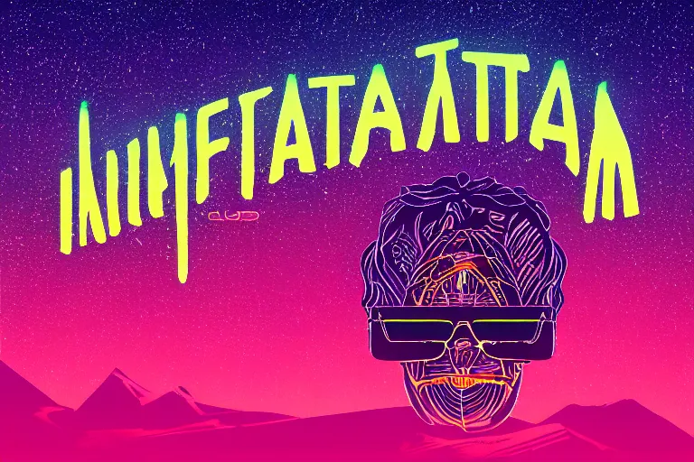 Image similar to Intimaa logo, social album cover, synthwave