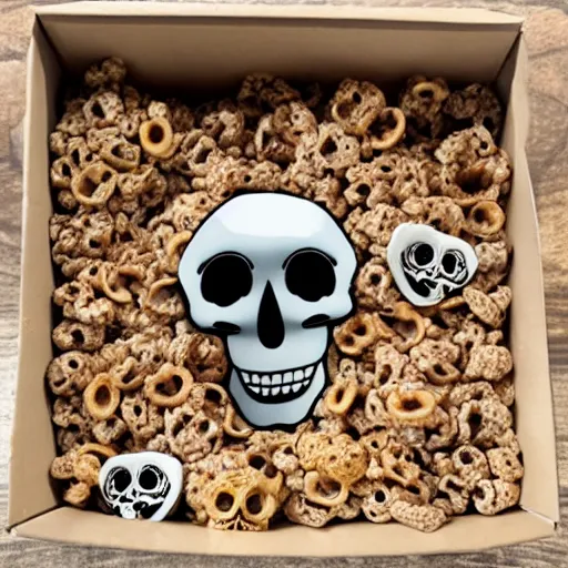 Image similar to box of skull breakfast cereal