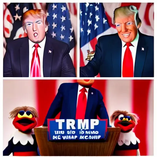 Prompt: Muppet Donald Trump