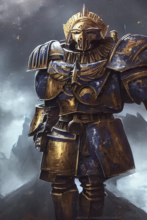 Image similar to armor portrait heros warhammer 4 0 k horus heresy fanart - the primarchs emperor by johannes helgeson animated with vfx concept artist & illustrator global illumination ray tracing hdr fanart arstation zbrush central hardmesh 8 k octane renderer comics stylized