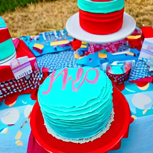 Prompt: thermonuclear gender reveal party