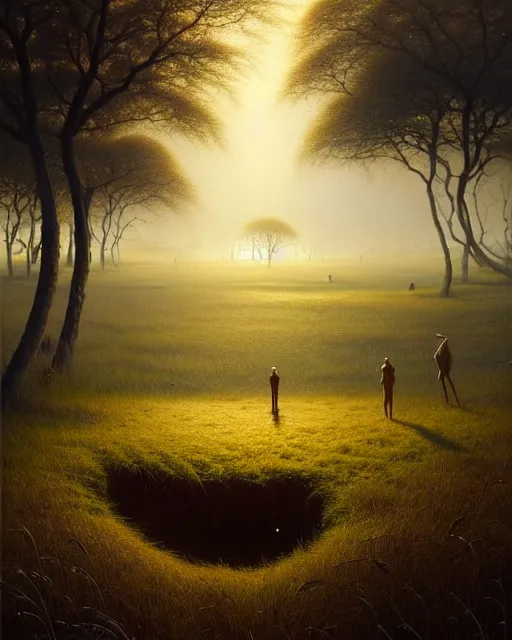 Prompt: a hyper - detailed 3 d render like an oil painting of the interconnection of life in the black oak savanna, surrealism!!!!! surreal concept art, lifelike, photorealistic, digital painting, aesthetic, smooth, sharp focus, artstation hd, by greg rutkowski, bruce pennington, valentina remenar, asher duran,