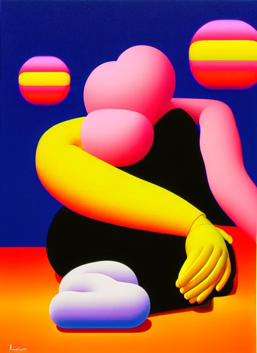 Image similar to sleep by shusei nagaoka, kaws, david rudnick, airbrush on canvas, pastell colours, cell shaded, 8 k