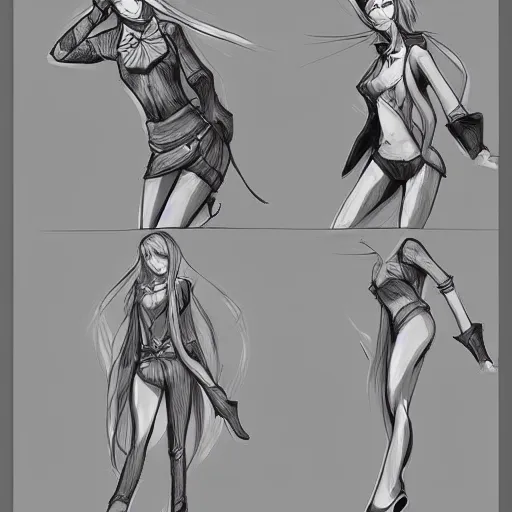 Female Character Pose and Gesture Sheet 1 by EtheringtonBrothers on  DeviantArt