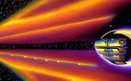 Image similar to Science Fiction artwork by Chris Moore