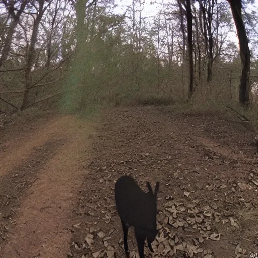 Prompt: a cryptid shot on a trailcam