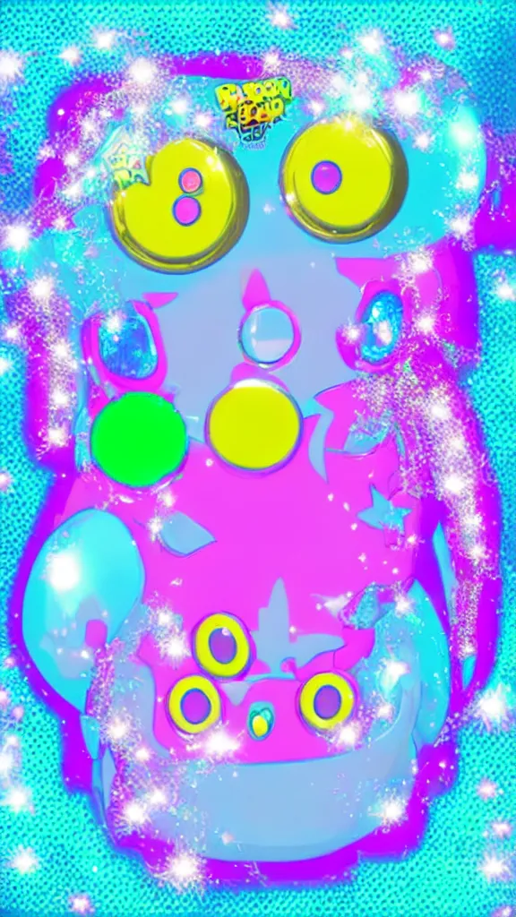 Image similar to popworld 3 d y 2 k tamagotchi and sparkles, seapunk