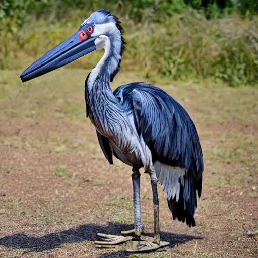 Image similar to shoebill stork in armor suit