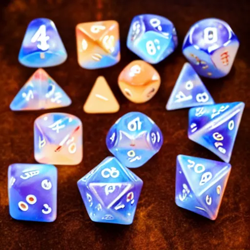 Image similar to d20 dice surrounded by magical glow