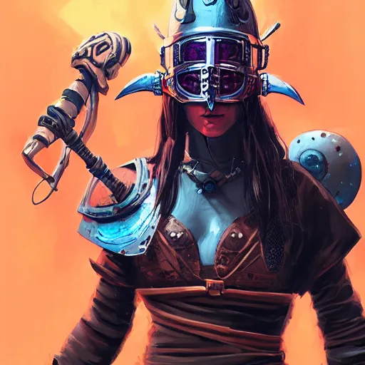 Image similar to cyberpunk viking helmet mask warrior goddess robot ninja fantasy, art gta 5 cover, official fanart behance hd artstation by jesper ejsing, by rhads, makoto shinkai and lois van baarle, ilya kuvshinov, ossdraws