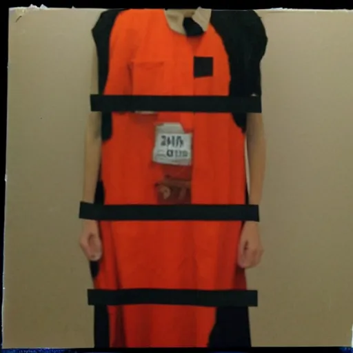 Image similar to mugshot of a cow dressed as an inmate