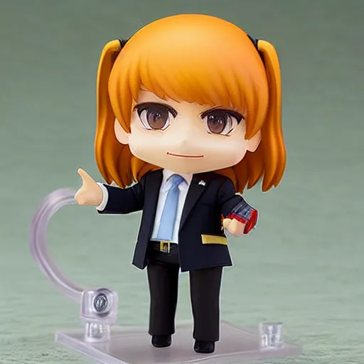 Prompt: doanld trump nendoroid in a jar photo