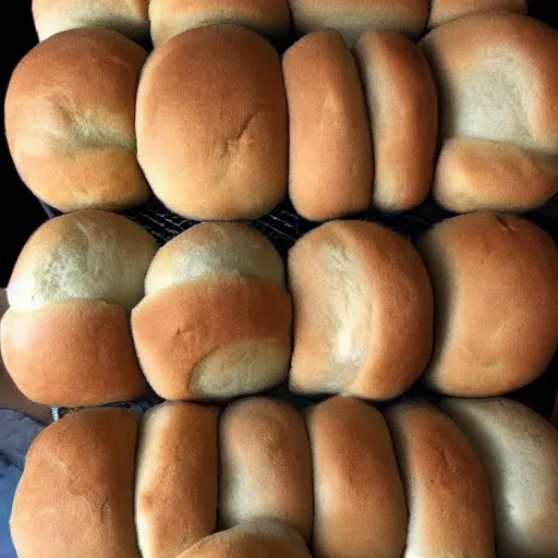 Image similar to photo of yeast buns that look like cats