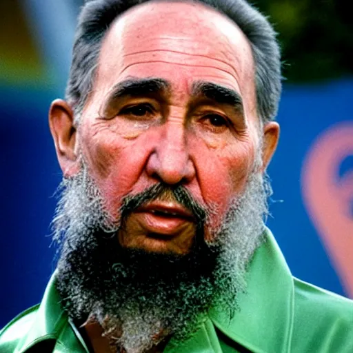 Prompt: award - winning promotional close - up photograph of fidel castro wearing a tight gymnastics uniform, olympics, 8 k, 4 k, high quality, hyperdetailed