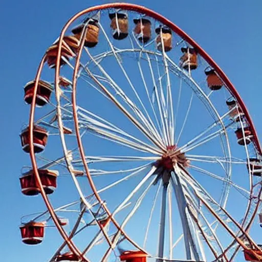 Prompt: A ferris-wheel made from bones