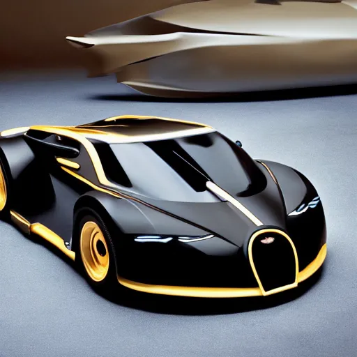 Image similar to Batmobile by Bugatti, full image, Batmobile