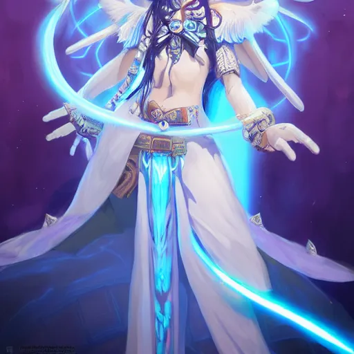 Image similar to anime portrait of Celestia as a shaman yedi using dark force to eliminate trump as an anime antagonist by Stanley Artgerm Lau, WLOP, Rossdraws, James Jean, Andrei Riabovitchev, Marc Simonetti, and Sakimichan, trending on artstation