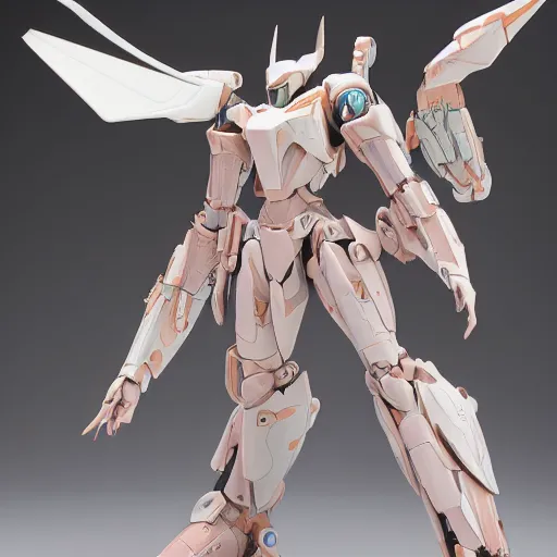 Image similar to futuristic nymphaea themed mecha waterlily upper body, sepals forming helmet, highly detailed, nymphaea, 8 k hd resolution, barbatos lupus rex with floral inlay, bandai box art, star wars, makoto kobayashi, frank gehry, raymond swanland