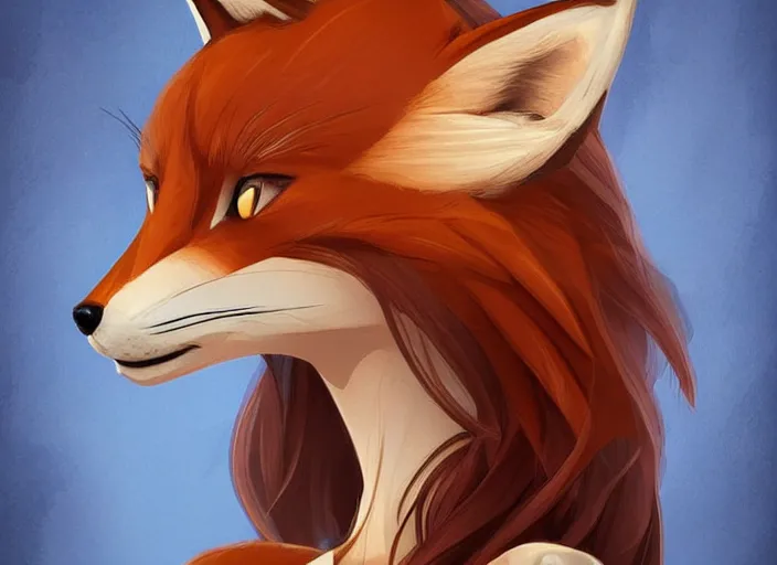 Prompt: stunningly beautiful female anthropomorphic fox character in a rock outfit character illustration trending on ArtStation, deviantart, SFW version, high detail, stylized portrait H 704