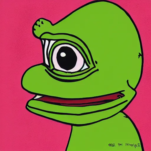 pepe the frog in the city, illustration by matt furie | Stable Diffusion